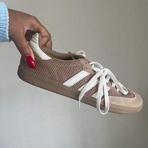 adidas Originals Tan and White Samba OG Shoes